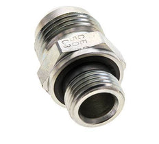JIC Dubbele Nippel M18 X 1.5 X UNF 7/8''-14 Staal NBR 210bar