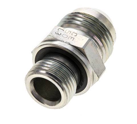 JIC Dubbele Nippel M18 X 1.5 X UNF 7/8''-14 Staal NBR 210bar