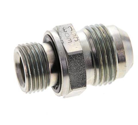 JIC Dubbele Nippel M18 X 1.5 X UNF 7/8''-14 Staal NBR 210bar