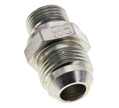 JIC Dubbele Nippel M18 X 1.5 X UNF 7/8''-14 Staal NBR 210bar