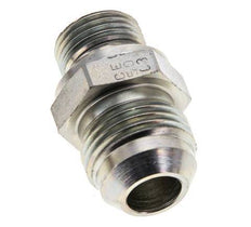 JIC Dubbele Nippel M18 X 1.5 X UNF 7/8''-14 Staal NBR 210bar
