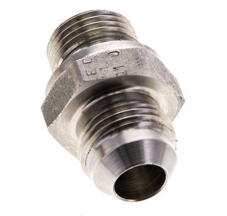 JIC Dubbele Nippel M18 X 1.5 X UNF 3/4''-16 RVS FKM 275bar