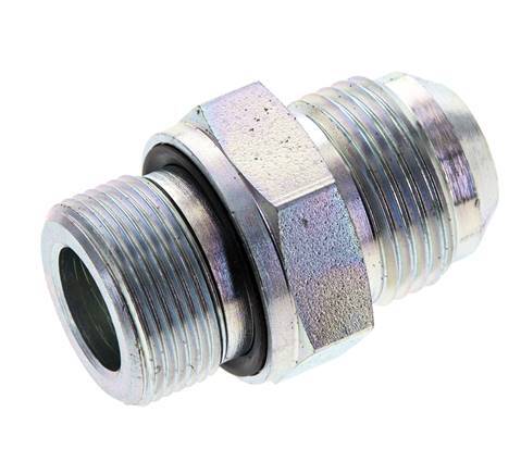 JIC Dubbele Nippel M26 X 1.5 X UN 1-1/16''-12 Staal NBR 210bar
