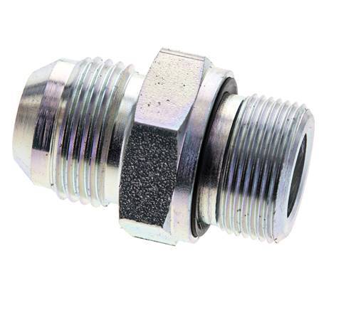 JIC Dubbele Nippel M26 X 1.5 X UN 1-1/16''-12 Staal NBR 210bar