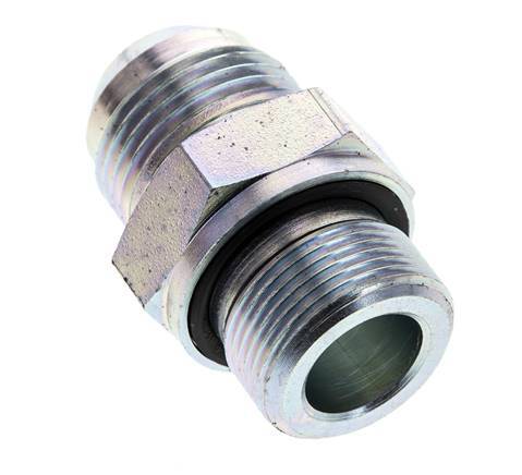 JIC Dubbele Nippel M26 X 1.5 X UN 1-1/16''-12 Staal NBR 210bar