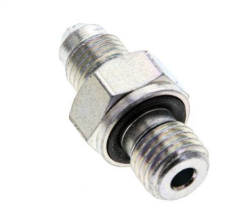 JIC Dubbele Nippel M12 X 1.5 X UNF 7/16''-20 Staal NBR 310bar