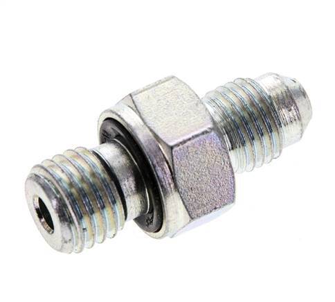 JIC Dubbele Nippel M12 X 1.5 X UNF 7/16''-20 Staal NBR 310bar
