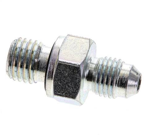 JIC Dubbele Nippel M12 X 1.5 X UNF 7/16''-20 Staal NBR 310bar