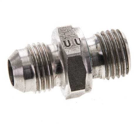 JIC Dubbele Nippel M14 X 1.5 X UNF 9/16''-18 RVS FKM 275bar