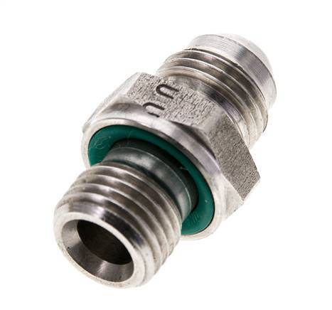 JIC Dubbele Nippel M14 X 1.5 X UNF 9/16''-18 RVS FKM 275bar