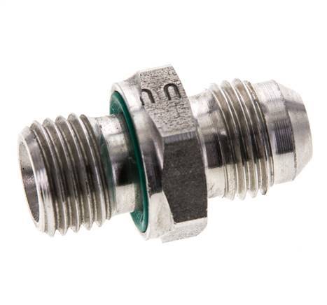 JIC Dubbele Nippel M14 X 1.5 X UNF 9/16''-18 RVS FKM 275bar