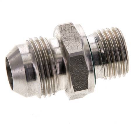 JIC Dubbele Nippel M16 X 1.5 X UNF 3/4''-16 RVS FKM 275bar