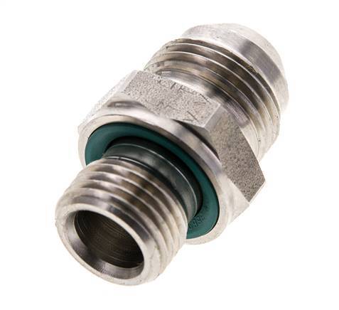 JIC Dubbele Nippel M16 X 1.5 X UNF 3/4''-16 RVS FKM 275bar