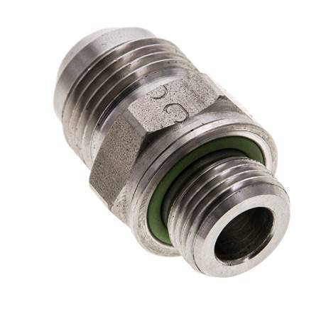 JIC Dubbele Nippel M18 X 1.5 X UNF 7/8''-14 RVS FKM 210bar