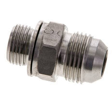 JIC Dubbele Nippel M18 X 1.5 X UNF 7/8''-14 RVS FKM 210bar