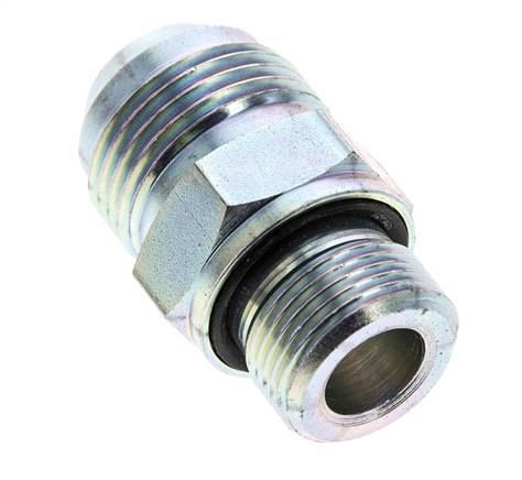 JIC Dubbele Nippel M22 X 1.5 X UN 1-1/16''-12 Staal NBR 210bar