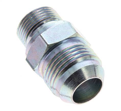 JIC Dubbele Nippel M22 X 1.5 X UN 1-1/16''-12 Staal NBR 210bar