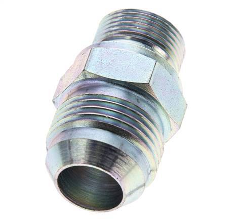 JIC Dubbele Nippel M22 X 1.5 X UN 1-1/16''-12 Staal NBR 210bar
