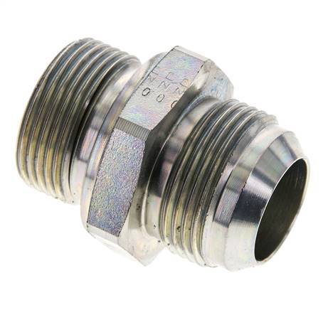 JIC Dubbele Nippel M33 X 2 X UN 1-5/16''-12 Staal NBR 170bar