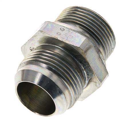 JIC Dubbele Nippel M33 X 2 X UN 1-5/16''-12 Staal NBR 170bar