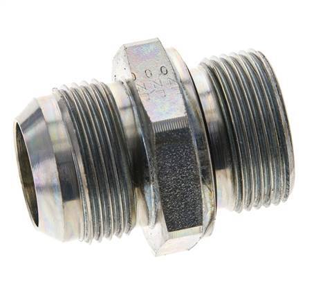 JIC Dubbele Nippel M33 X 2 X UN 1-5/16''-12 Staal NBR 170bar