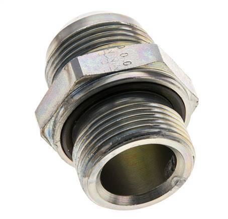 JIC Dubbele Nippel M33 X 2 X UN 1-5/16''-12 Staal NBR 170bar