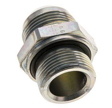 JIC Dubbele Nippel M33 X 2 X UN 1-5/16''-12 Staal NBR 170bar