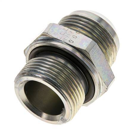 JIC Dubbele Nippel M33 X 2 X UN 1-5/16''-12 Staal NBR 170bar