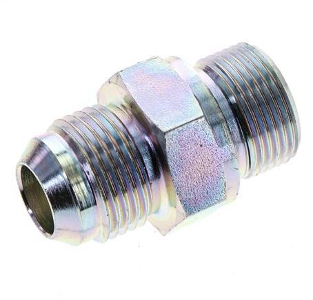 JIC Dubbele Nippel M22 X 1.5 X UNF 7/8''-14 Staal NBR 210bar