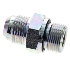 JIC Dubbele Nippel M22 X 1.5 X UNF 7/8''-14 Staal NBR 210bar
