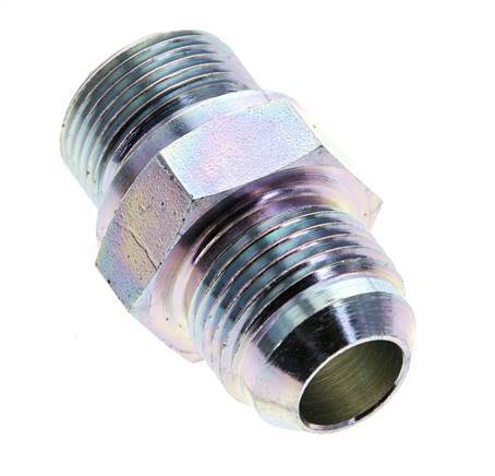 JIC Dubbele Nippel M22 X 1.5 X UNF 7/8''-14 Staal NBR 210bar