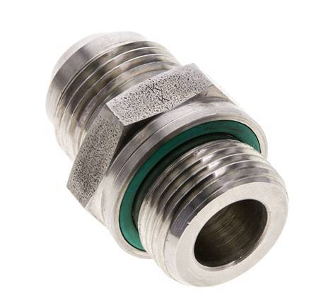 JIC Dubbele Nippel M27 X 2 X UN 1-1/16''-12 RVS FKM 210bar