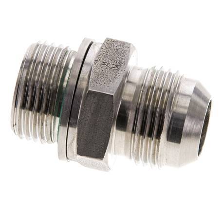 JIC Dubbele Nippel M27 X 2 X UN 1-1/16''-12 RVS FKM 210bar