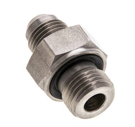 JIC Dubbele Nippel M16 X 1.5 X UNF 9/16''-18 RVS FKM 275bar