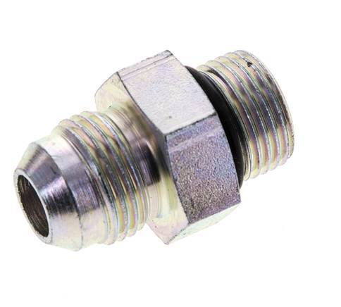 JIC Dubbele Nippel M18 X 1.5 X UNF 3/4''-16 Staal NBR 275bar