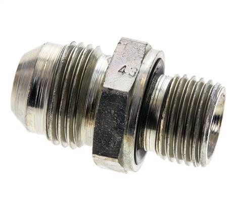 JIC Dubbele Nippel M16 X 1.5 X UNF 3/4''-16 Staal NBR 275bar