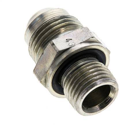JIC Dubbele Nippel M16 X 1.5 X UNF 3/4''-16 Staal NBR 275bar