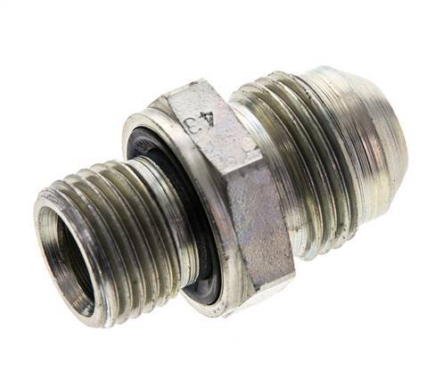 JIC Dubbele Nippel M16 X 1.5 X UNF 3/4''-16 Staal NBR 275bar
