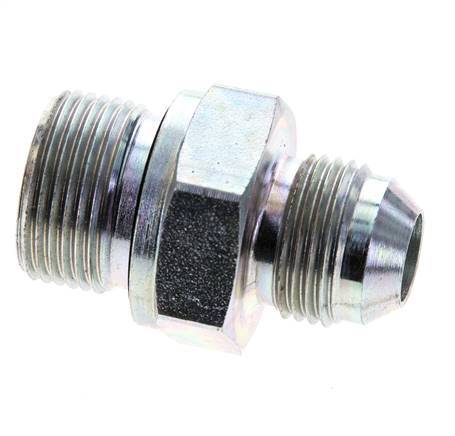 JIC Dubbele Nippel M22 X 1.5 X UNF 3/4''-16 Staal NBR 275bar