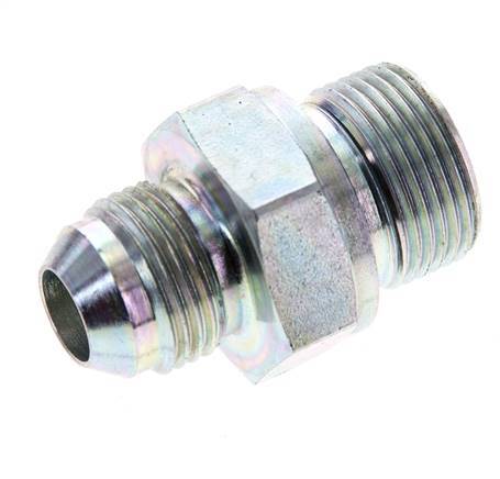 JIC Dubbele Nippel M22 X 1.5 X UNF 3/4''-16 Staal NBR 275bar