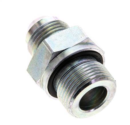 JIC Dubbele Nippel M22 X 1.5 X UNF 3/4''-16 Staal NBR 275bar