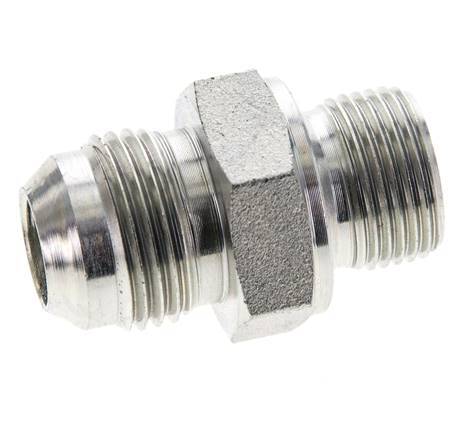 JIC Double Nipple M20 X 1.5 x UNF 7/8''-14 Steel NBR 210bar (2950.5psi)