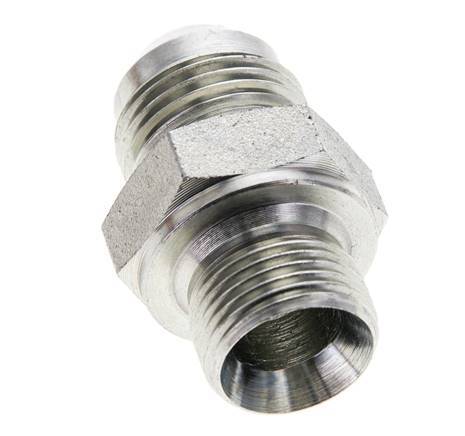 JIC Double Nipple M20 X 1.5 x UNF 7/8''-14 Steel NBR 210bar (2950.5psi)