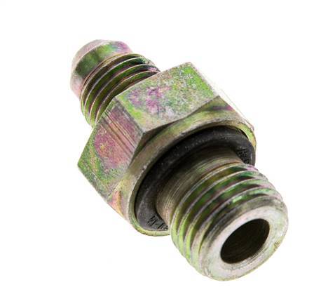 JIC Dubbele Nippel M14 X 1.5 X UNF 7/16''-20 Staal NBR 310bar