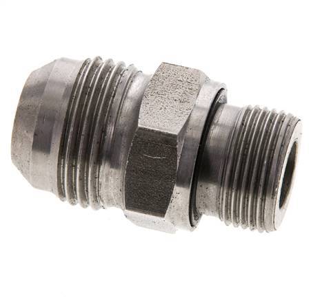JIC Dubbele Nippel M22 X 1.5 X UN 1-1/16''-12 RVS FKM 210bar
