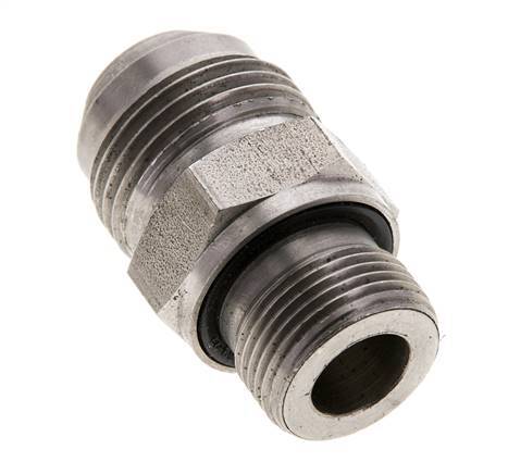 JIC Dubbele Nippel M22 X 1.5 X UN 1-1/16''-12 RVS FKM 210bar