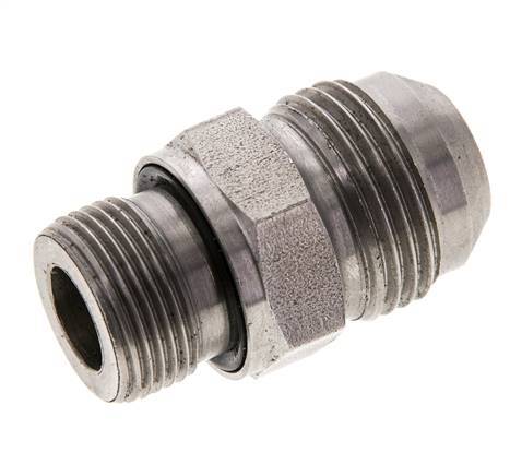 JIC Dubbele Nippel M22 X 1.5 X UN 1-1/16''-12 RVS FKM 210bar
