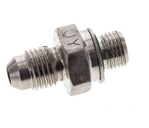 JIC Dubbele Nippel M10 X 1 X UNF 7/16''-20 RVS FKM 310bar