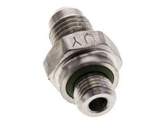 JIC Dubbele Nippel M10 X 1 X UNF 7/16''-20 RVS FKM 310bar