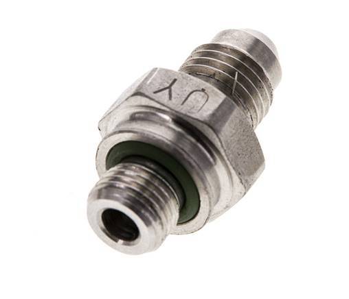 JIC Dubbele Nippel M10 X 1 X UNF 7/16''-20 RVS FKM 310bar